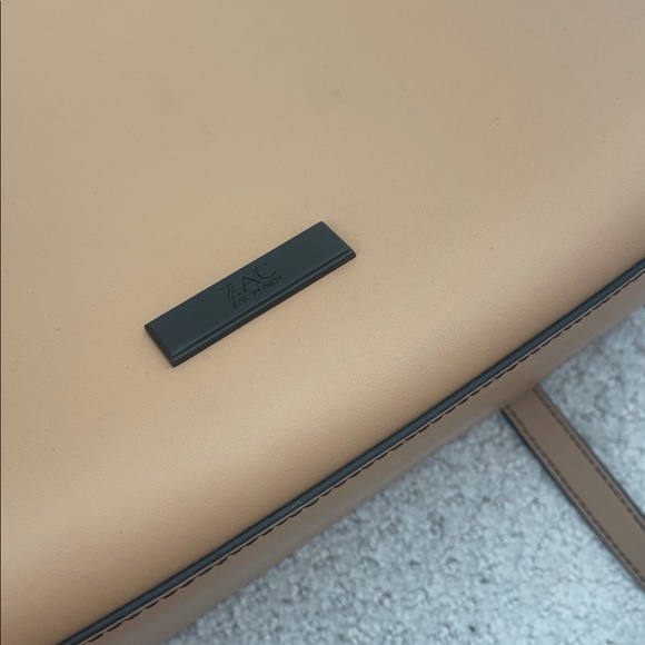 ZAC Zac Posen Earths Colorblock Leather Tote Camel - Picture 6 of 8